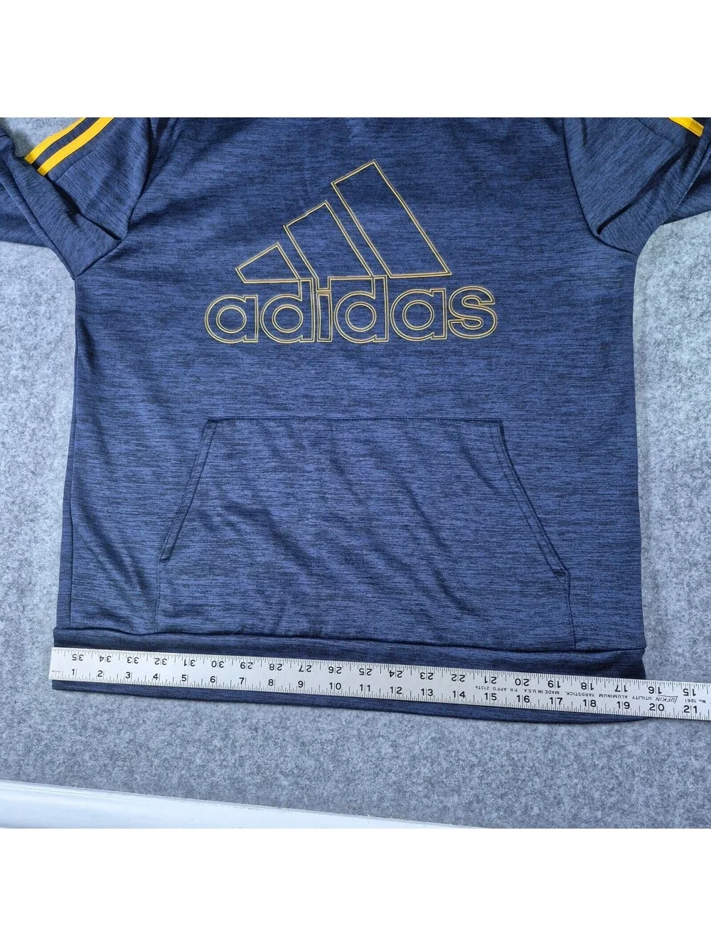 Adidas Youth Blue &  Yellow Sz XL (18/20) Hoodiie Pullover Logo